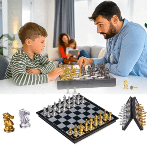 magnetic chess set – foldable, travel friendly & fun for all ages