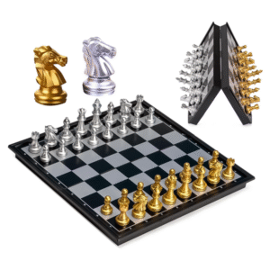 magnetic chess set – foldable, travel friendly & fun for all ages