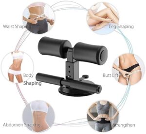 portable adjustable sit up assistant bar – home core workout equipment with strong suction base