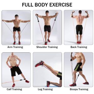 resistance band set – full body workout with door anchor & handle