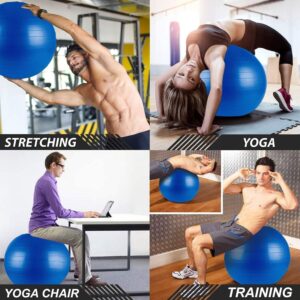“extra thick heavy duty exercise & yoga ball – stability, balance & birthing ball for fitness, workouts, pregnancy & physical therapy | includes pump & guide