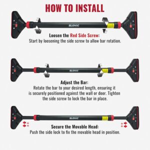 🏋️‍♂️ heavy duty door pull up & chin up bar (no screw installation, auto locking system)