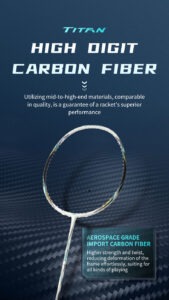 vse titan 7 original badminton racket – premium power, speed & control | lightweight 4u, high tension, premium build
