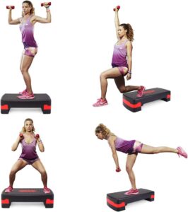 adjustable aerobic stepper 2 step & 3 step | best home cardio & workout equipment