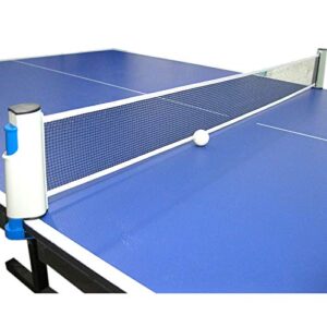 ninja table tennis combo set | 2 rackets + 3 balls with adjustable & foldable tt net – multicolor (sstp)