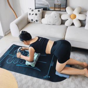 6 wheel automatic rebound ab roller with elbow support & timer – heavy duty core & abs trainer for home gym