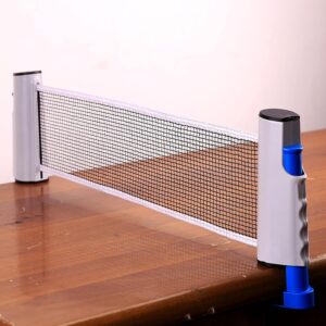 ninja table tennis combo set | 2 rackets + 3 balls with adjustable & foldable tt net – multicolor (sstp)