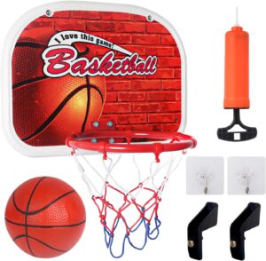 Kids Door Mounted Basketball Hoop Set with Net, Ball & Pump – Indoor & Outdoor Portable Basketball Game for Children kids wall mounted basketball hoop set with net, ball & pump – indoor & outdoor portable basketball game for children
