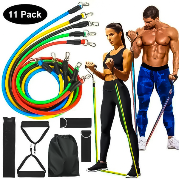 resistance band set – full body workout with door anchor & handle