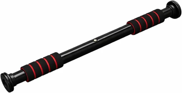 kids safe adjustable door pull up bar – 100kg | soft padded handles | no screw home gym equipment