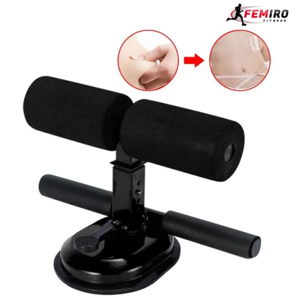 portable adjustable sit up assistant bar – home core workout equipment with strong suction base