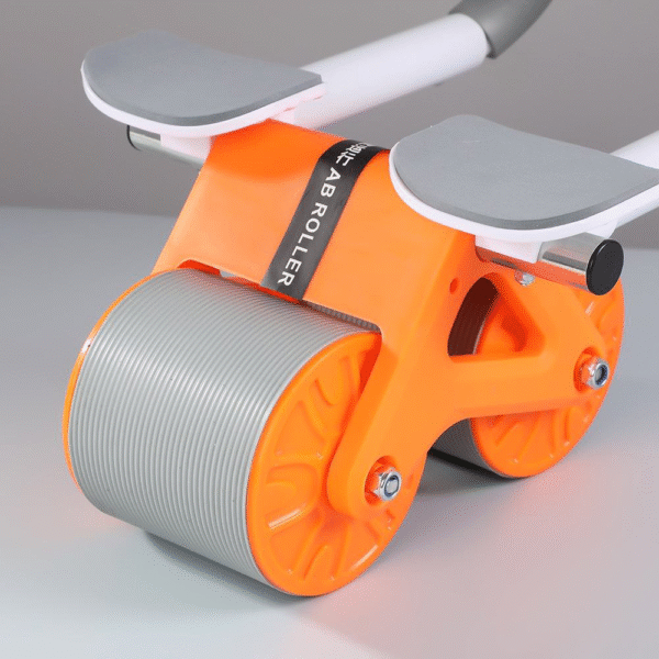 automatic rebound ab roller with elbow support & timer – dual wheel fitness gear