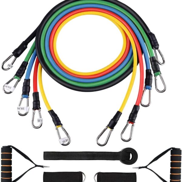 resistance band set – full body workout with door anchor & handle