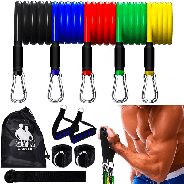 resistance band set – full body workout with door anchor & handle
