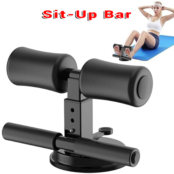 portable adjustable sit up assistant bar – home core workout equipment with strong suction base