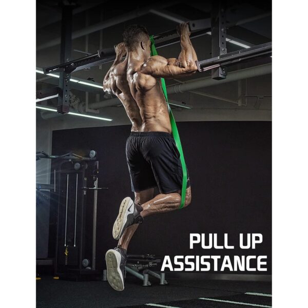 resistance band for pull up assistance – heavy duty stretch band for strength training, yoga & rehab (1 piece)