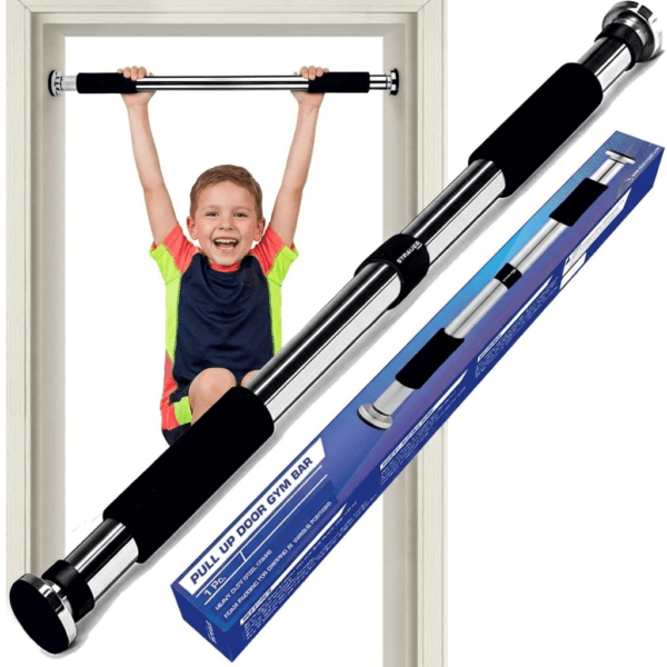 adjustable door frame pull up bar home gym chin up equipment with soft padded handles