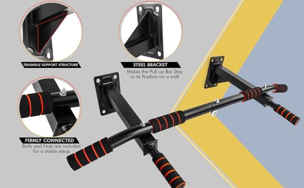 🏋️‍♀️ pull up bar wall mounted chin up bar workout bar