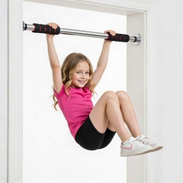 adjustable door frame pull up bar home gym chin up equipment with soft padded handles