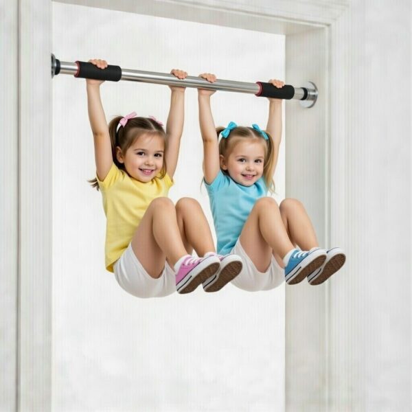 adjustable door frame pull up bar home gym chin up equipment with soft padded handles