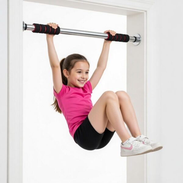 adjustable door frame pull up bar home gym chin up equipment with soft padded handles