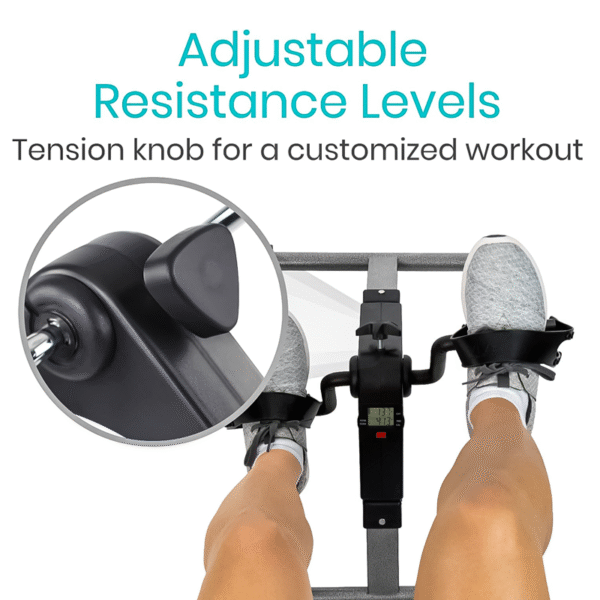 foldable mini bike pedal exerciser – portable under desk leg & arm workout machine with adjustable resistance & lcd display for home & office fitness