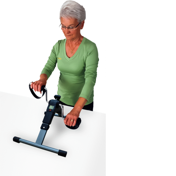 foldable mini bike pedal exerciser – portable under desk leg & arm workout machine with adjustable resistance & lcd display for home & office fitness