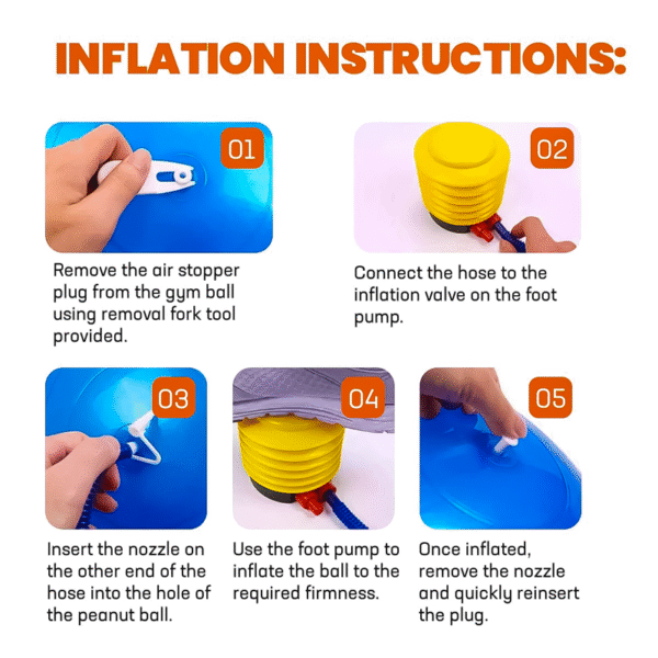 kids exercise & yoga ball – therapy, core strength & balance training | gym ball with pump