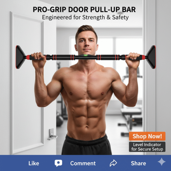 🏋️‍♂️ heavy duty no screw door pull up bar– supports up to 200 kg | auto locking | home gym equipment