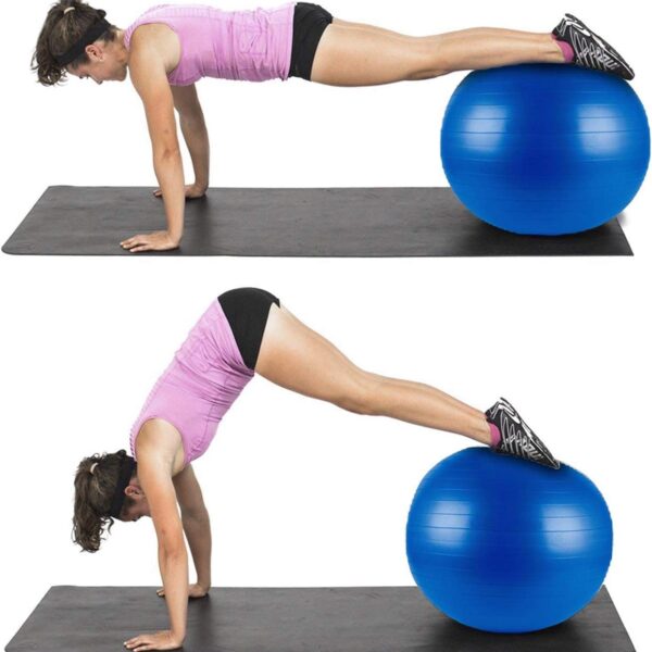 “extra thick heavy duty exercise & yoga ball 65cm – stability, balance & birthing ball for fitness, workouts, pregnancy & physical therapy | includes pump & guide