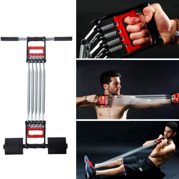 🔵 3 in 1 multifunction chest expander – arm, hand & grip trainer