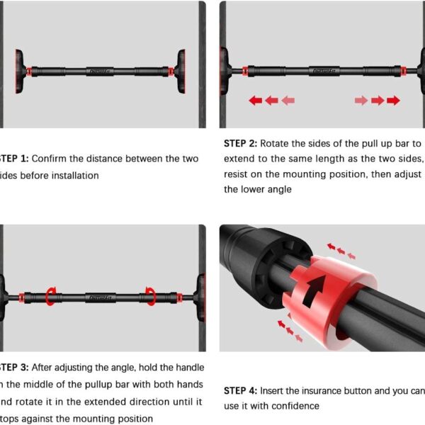 🏋️‍♂️ heavy duty no screw door pull up bar – supports up to 200 kg | auto locking | home gym equipment