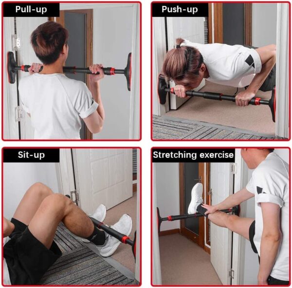 🏋️‍♂️ heavy duty no screw door pull up bar – supports up to 200 kg | auto locking | home gym equipment