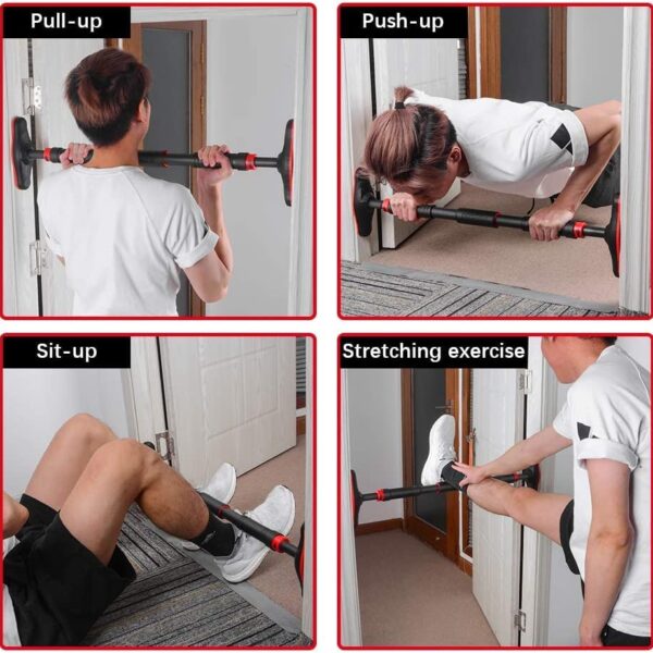🏋️‍♂️ heavy duty no screw door pull up bar – supports up to 200 kg | auto locking | home gym equipment