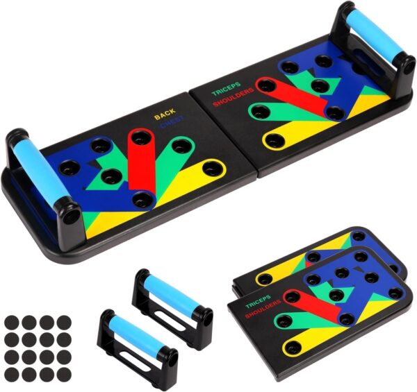 9 in 1 push up bar board – multifunctional & foldable fitness system for full body workout