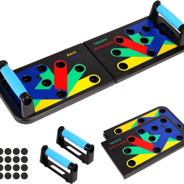 9 in 1 push up bar board – multifunctional & foldable fitness system for full body workout