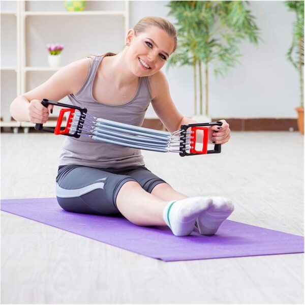 🔵 3 in 1 multifunction chest expander – arm, hand & grip trainer