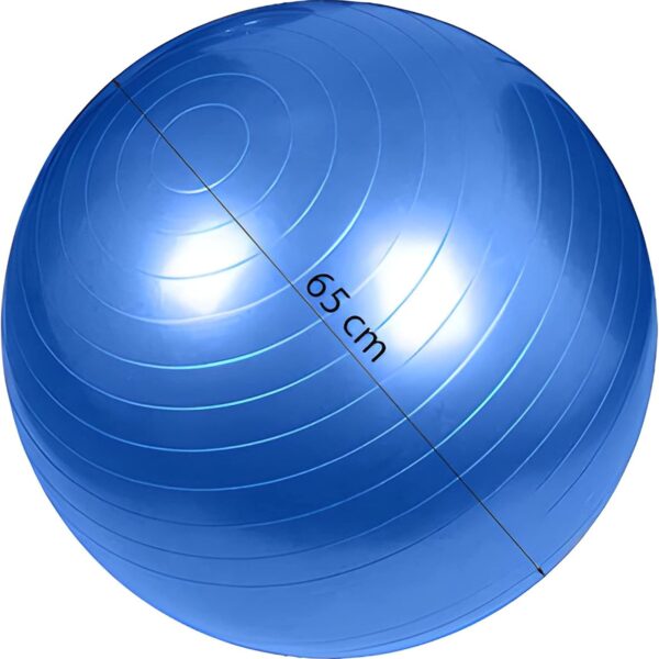 “extra thick heavy duty exercise & yoga ball 65cm – stability, balance & birthing ball for fitness, workouts, pregnancy & physical therapy | includes pump & guide