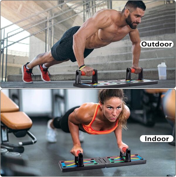 9 in 1 push up bar board – multifunctional & foldable fitness system for full body workout