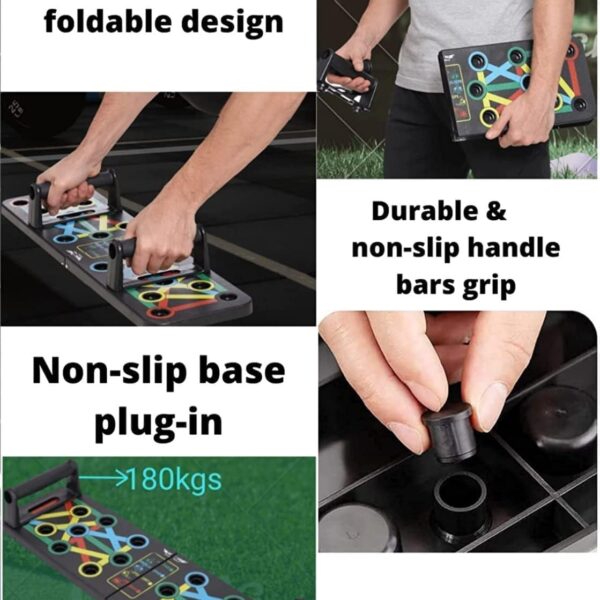 9 in 1 push up bar board – multifunctional & foldable fitness system for full body workout