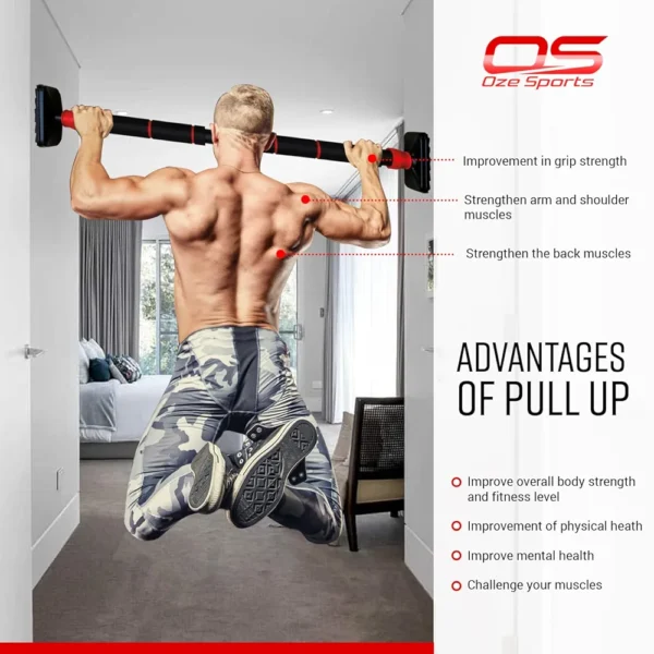 🏋️♂️ heavy duty no screw door pull up bar– supports up to 200 kg | auto locking | home gym equipment