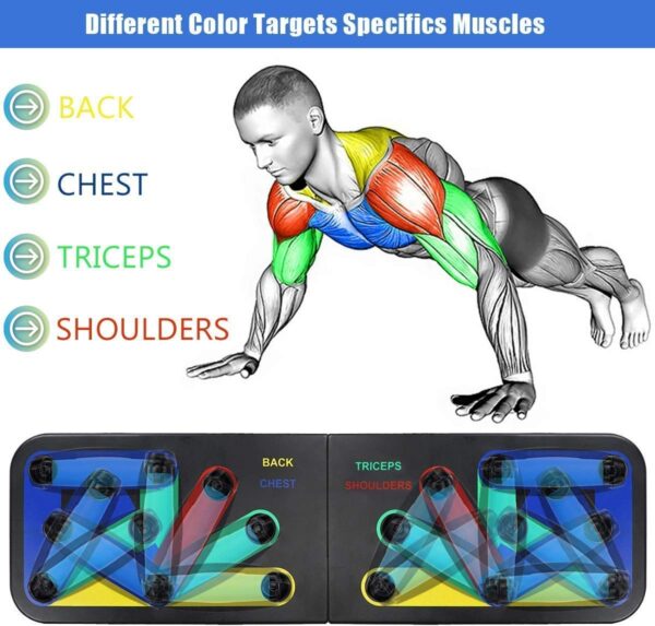 9 in 1 push up bar board – multifunctional & foldable fitness system for full body workout