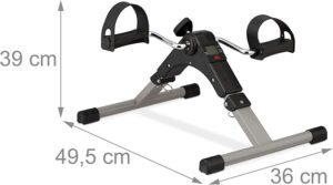 foldable mini bike pedal exerciser – portable under desk leg & arm workout machine with adjustable resistance & lcd display for home & office fitness
