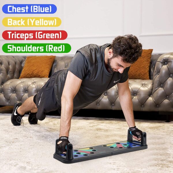 9 in 1 push up bar board – multifunctional & foldable fitness system for full body workout