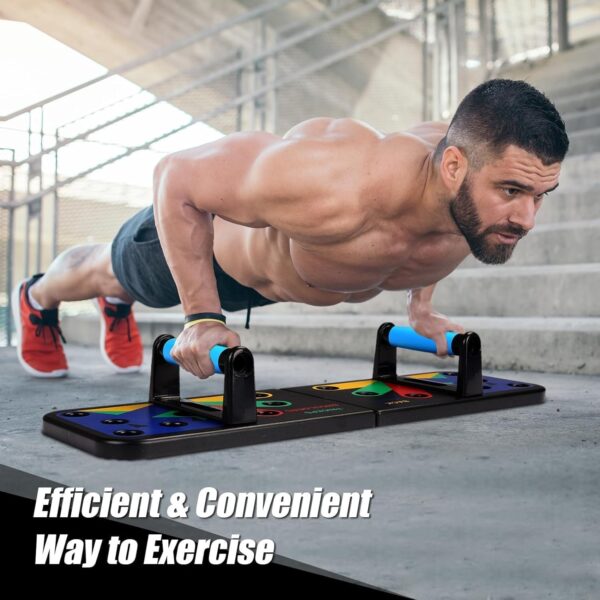 9 in 1 push up bar board – multifunctional & foldable fitness system for full body workout