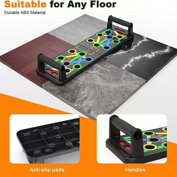 9 in 1 push up bar board – multifunctional & foldable fitness system for full body workout