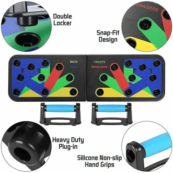 9 in 1 push up bar board – multifunctional & foldable fitness system for full body workout