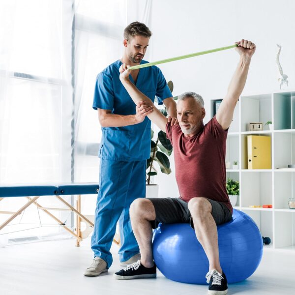 “extra thick heavy duty exercise & yoga ball 65cm – stability, balance & birthing ball for fitness, workouts, pregnancy & physical therapy | includes pump & guide