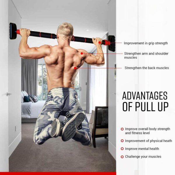 🏋️♂️ heavy duty no screw door pull up bar– supports up to 200 kg | auto locking | home gym equipment