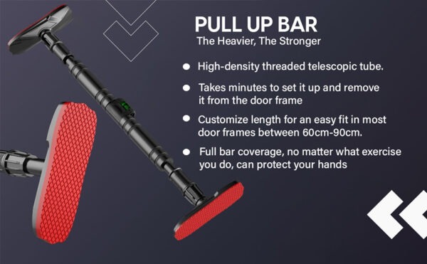 🏋️‍♂️ heavy duty no screw door pull up bar– supports up to 200 kg | auto locking | home gym equipment
